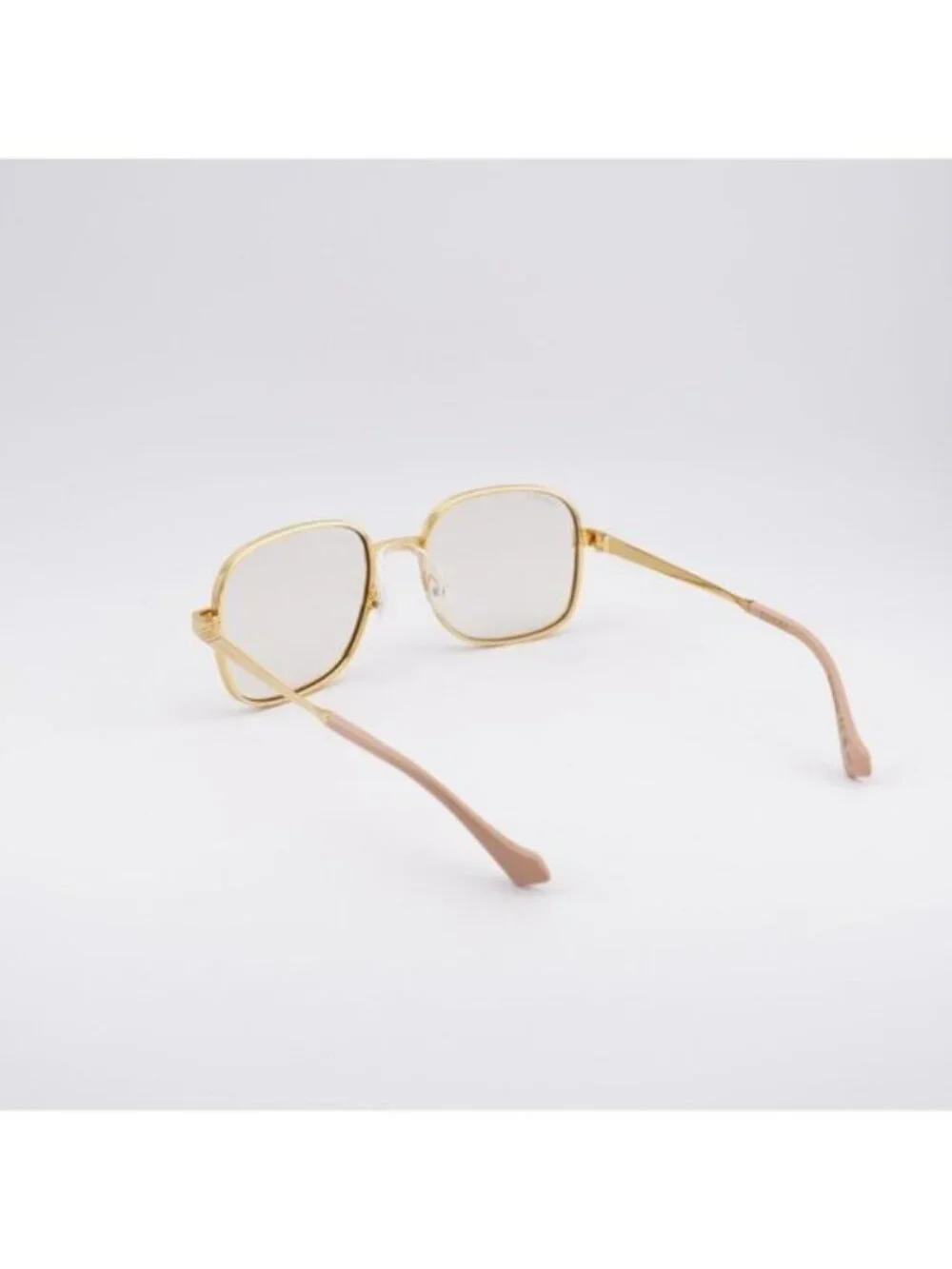 Gucci GG0788S 001 Sunglasses Gold Square Frame, Yellow Lenses